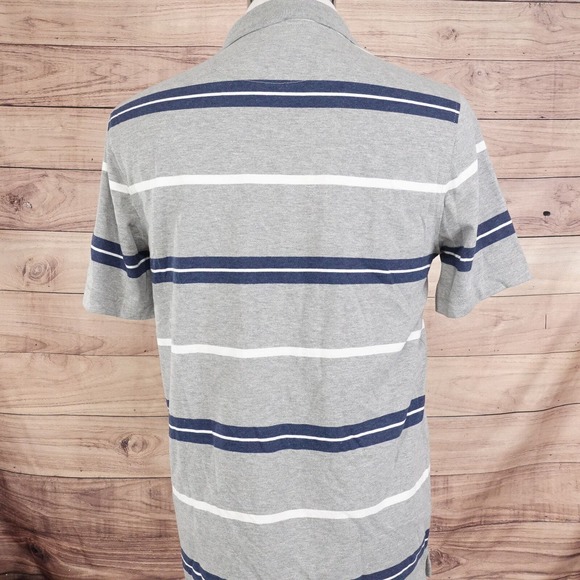 NWT CROFT & BARROW GREY STRIPED SIGNATURE POLO SHIRT MENS SZ S SMALL NEW! - Picture 3 of 8